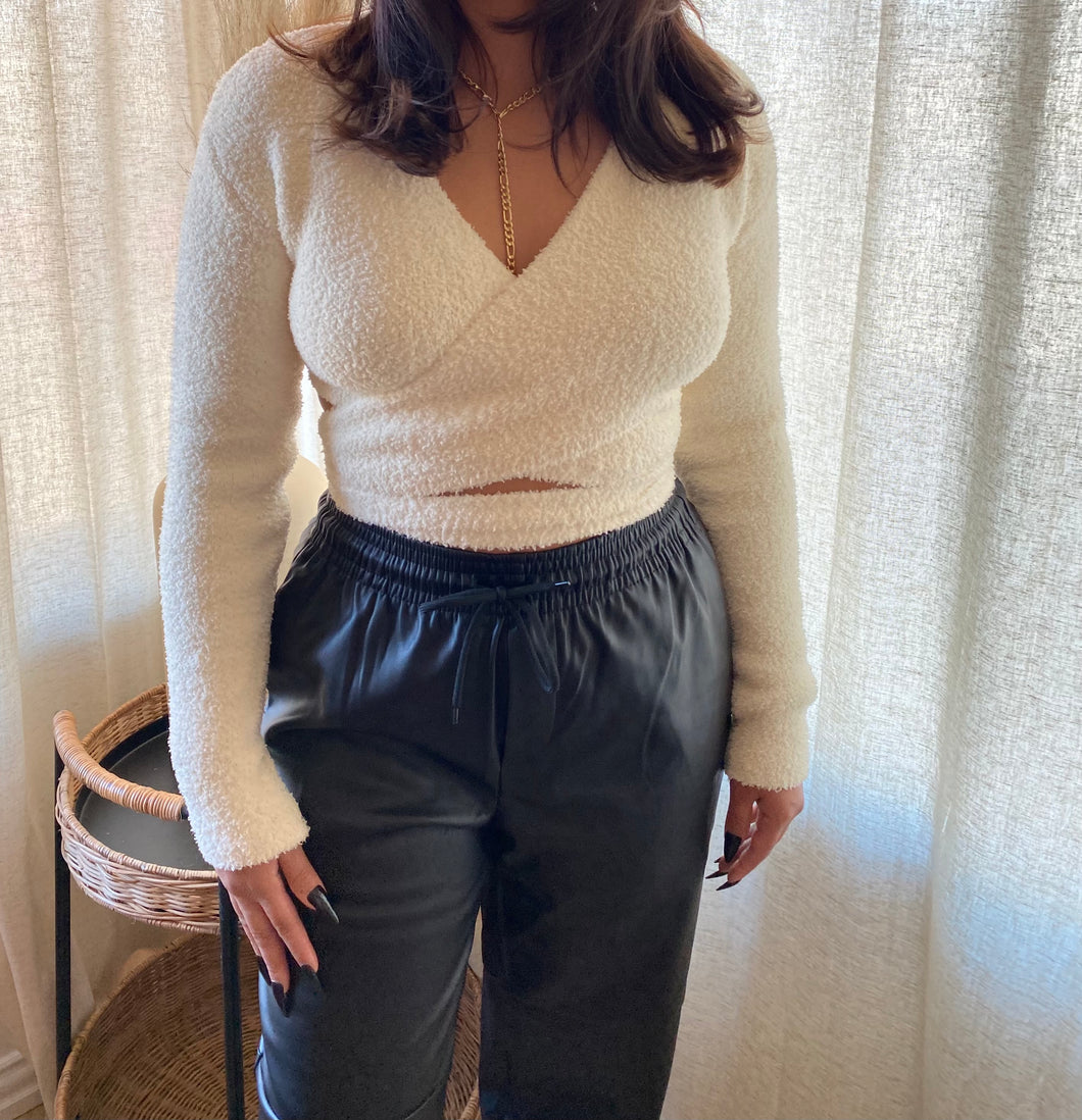 Cozy wrap top